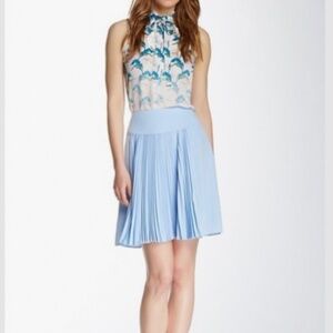 Fun flirty periwinkle designer skirt-Nanette Lepore